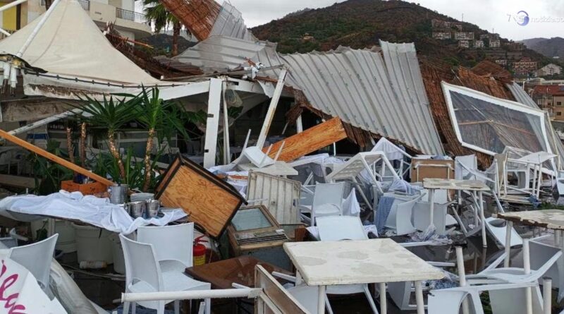 Tromba marina a Letojanni devasta stabilimento balneare