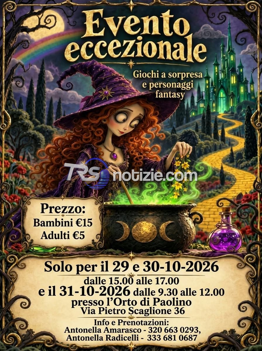 Palermo, Halloween all’Orto di Paolino: annullata la serata del 31 ottobre, nuova apertura mattutina per le famiglie