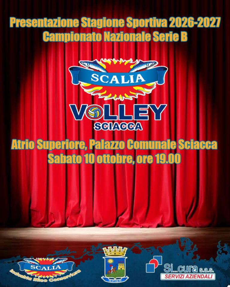 Scalia Volley Sciacca, sabato la presentazione ufficiale della squadra e dello staff tecnico