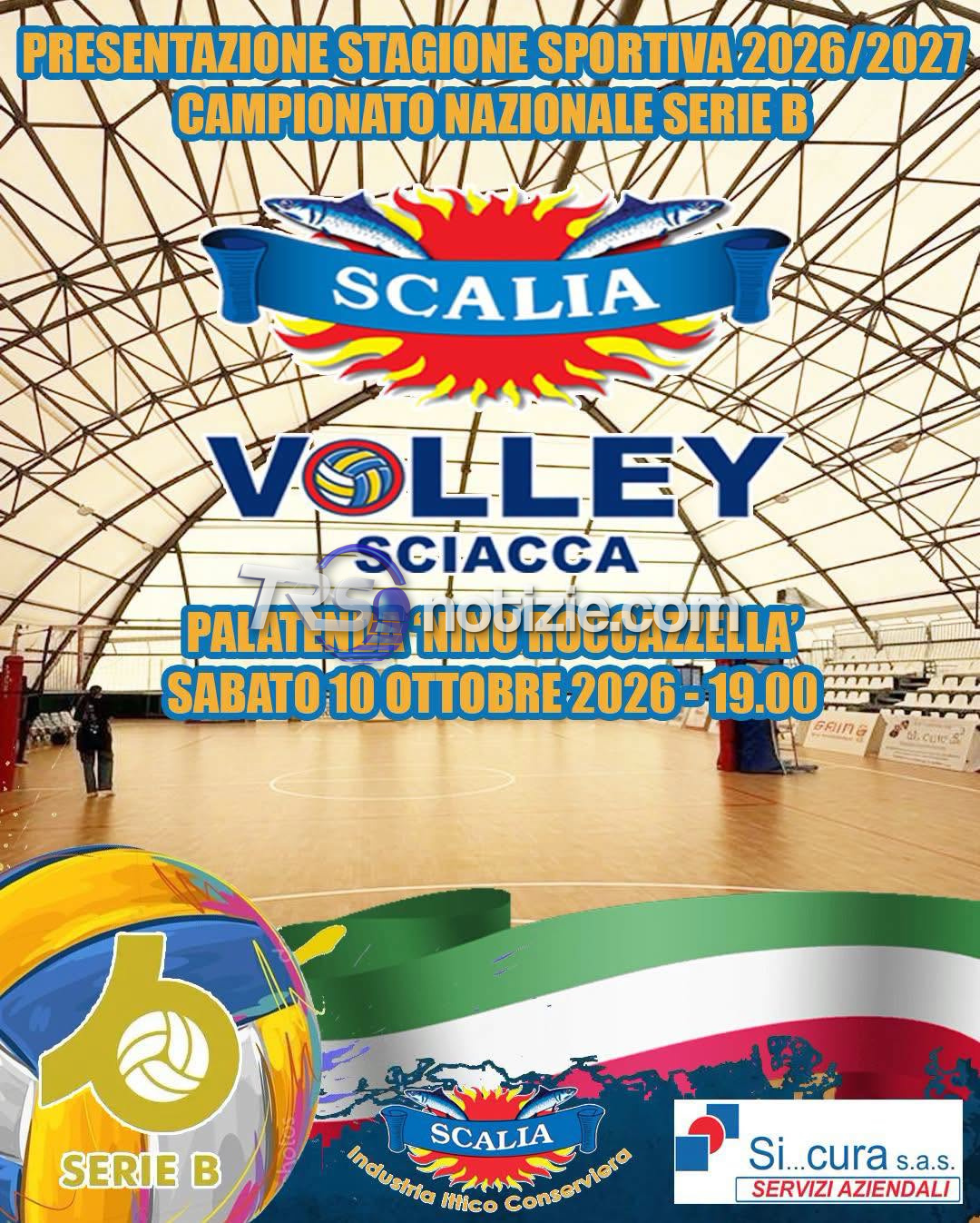 Scalia Volley, cambia la sede della presentazione ufficiale: appuntamento al Palatenda Nino Roccazzella