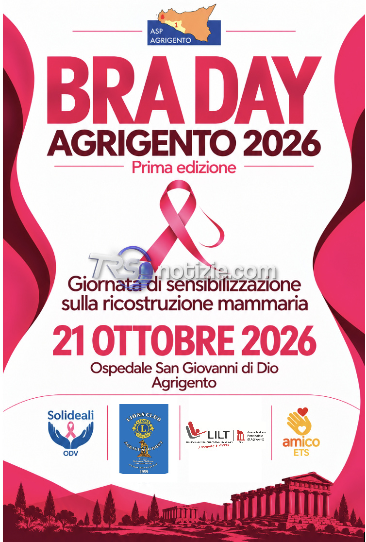Agrigento, il 21 ottobre il “BRA Day”: visite senologiche gratuite e focus sulla ricostruzione mammaria