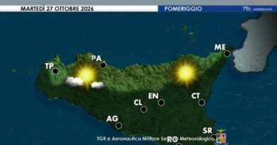 Le previsioni meteo di martedì 27 ottobre in Sicilia