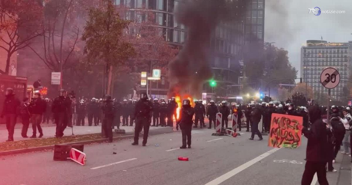 Germania, scontri ad Amburgo e Francoforte al termine dei cortei pacifici della Gen Z