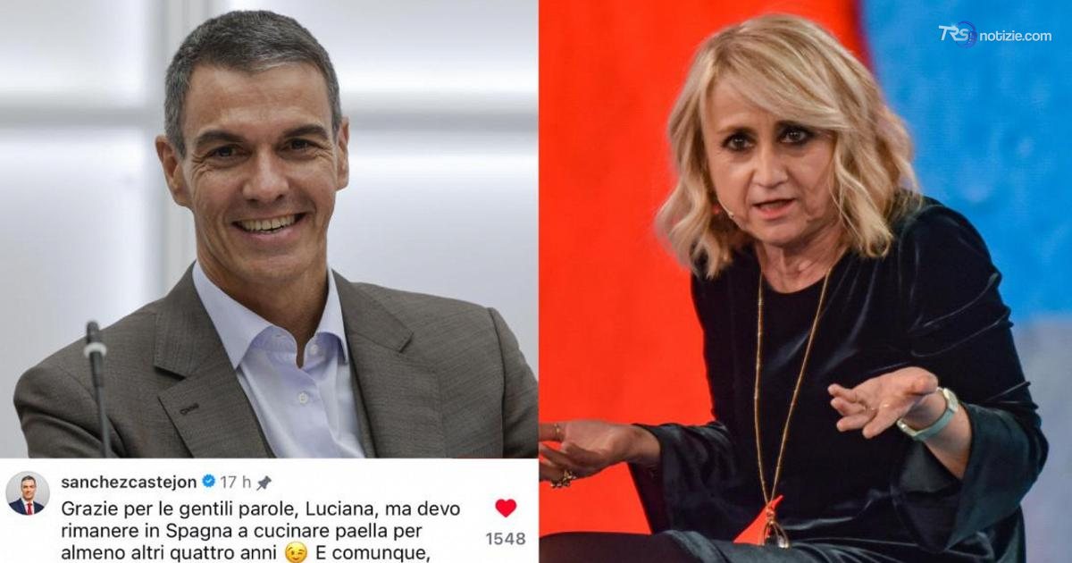 "Pedro vieni in Italia": la risposta ironica di Sanchez a Luciana Littizzetto