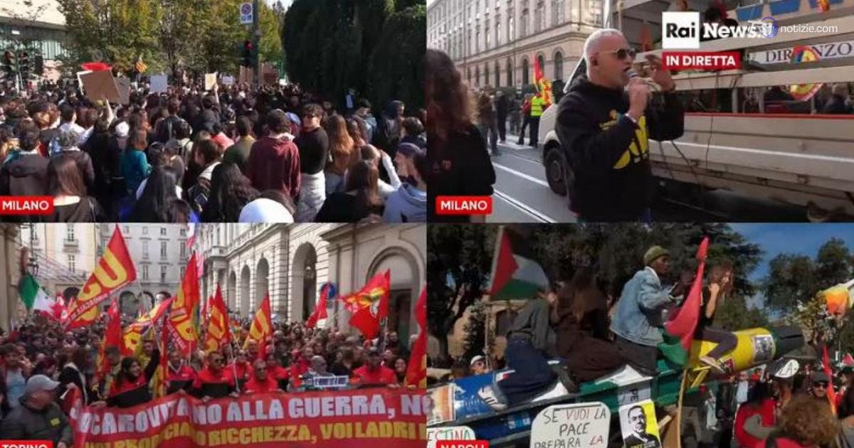 Sciopero, partiti i cortei nelle città