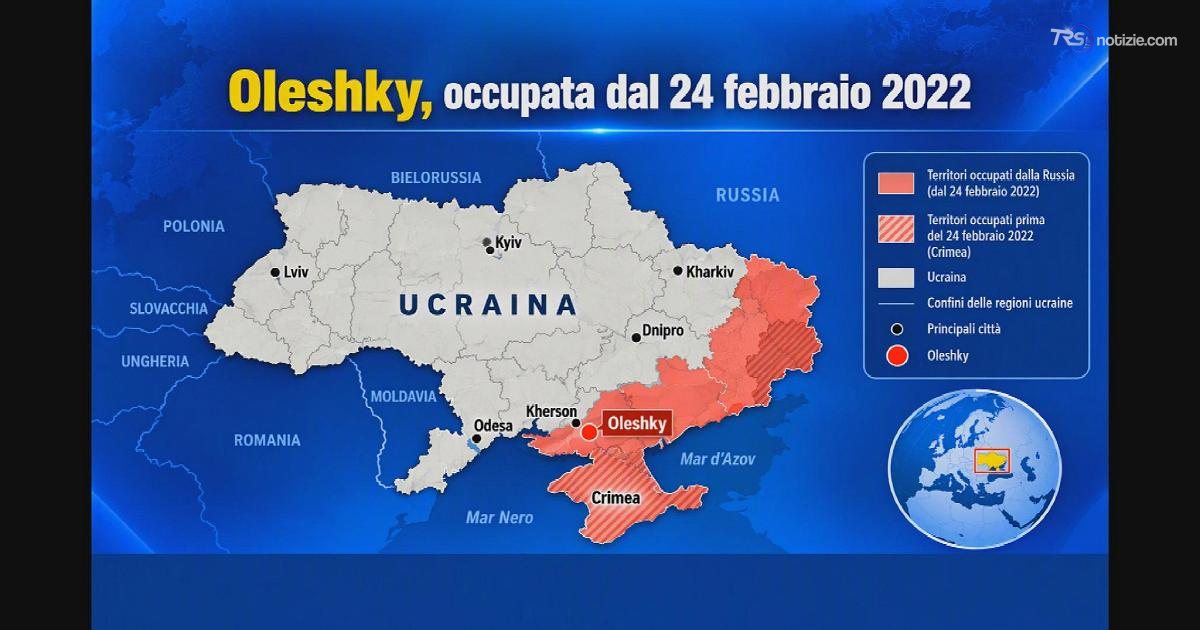 Dove è Oleshky, la cittadina sotto occupazione russa da quattro anni e mezzo dove manca tutto